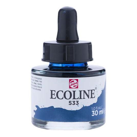 White Smoke Ecoline Liquid Watercolour Ink, 30ml - 533 -  Indigo Ink