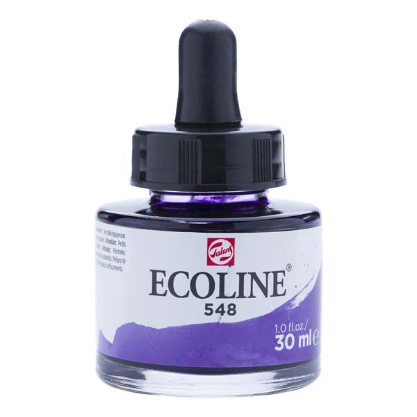 White Smoke Ecoline Liquid Watercolour Ink, 30ml - 548 -  Blue Violet Ink