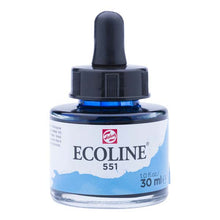 White Smoke Ecoline Liquid Watercolour Ink, 30ml - 551 -  Sky Blue Light Ink