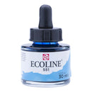 White Smoke Ecoline Liquid Watercolour Ink, 30ml - 551 -  Sky Blue Light Ink