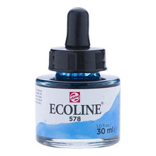 White Smoke Ecoline Liquid Watercolour Ink, 30ml - 578 -  Sky Blue Cyan Ink