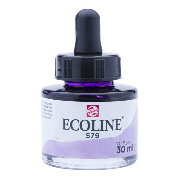 White Smoke Ecoline Liquid Watercolour Ink, 30ml - 579 -  Pastel Violet Ink