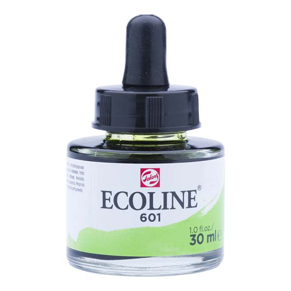 White Smoke Ecoline Liquid Watercolour Ink, 30ml - 601 -  Light Green Ink