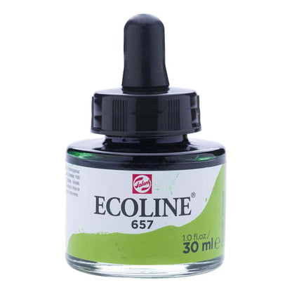 White Smoke Ecoline Liquid Watercolour Ink, 30ml - 657 -  Bronze Green Ink