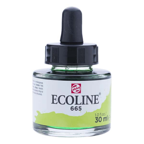 White Smoke Ecoline Liquid Watercolour Ink, 30ml - 665 -  Spring Green Ink