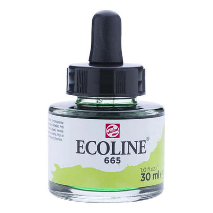 White Smoke Ecoline Liquid Watercolour Ink, 30ml - 665 -  Spring Green Ink