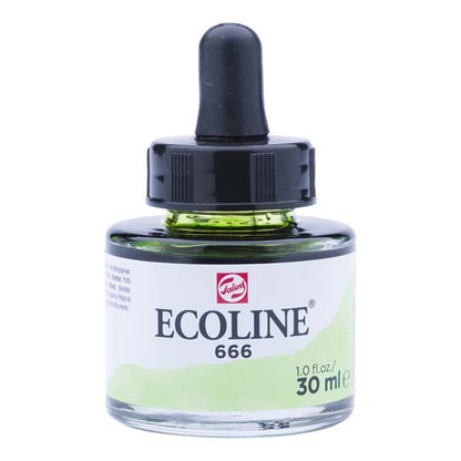 White Smoke Ecoline Liquid Watercolour Ink, 30ml - 666 -  Pastel Green Ink