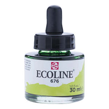 White Smoke Ecoline Liquid Watercolour Ink, 30ml - 676 -  Grass Green Ink