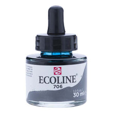 White Smoke Ecoline Liquid Watercolour Ink, 30ml - 706 -  Deep Grey Ink