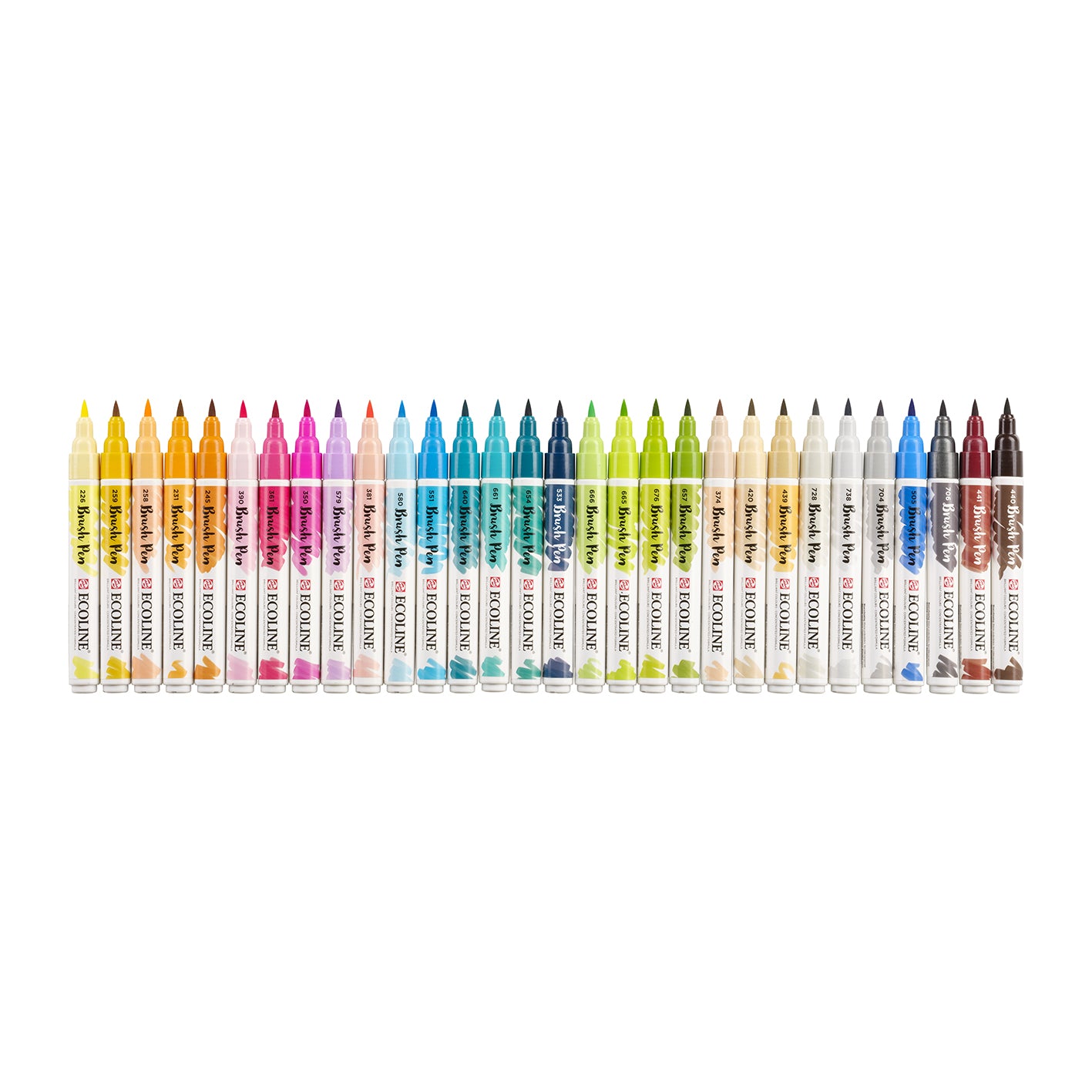 Light Gray Ecoline Brushpen Set 30pc -Additional Pens and Markers