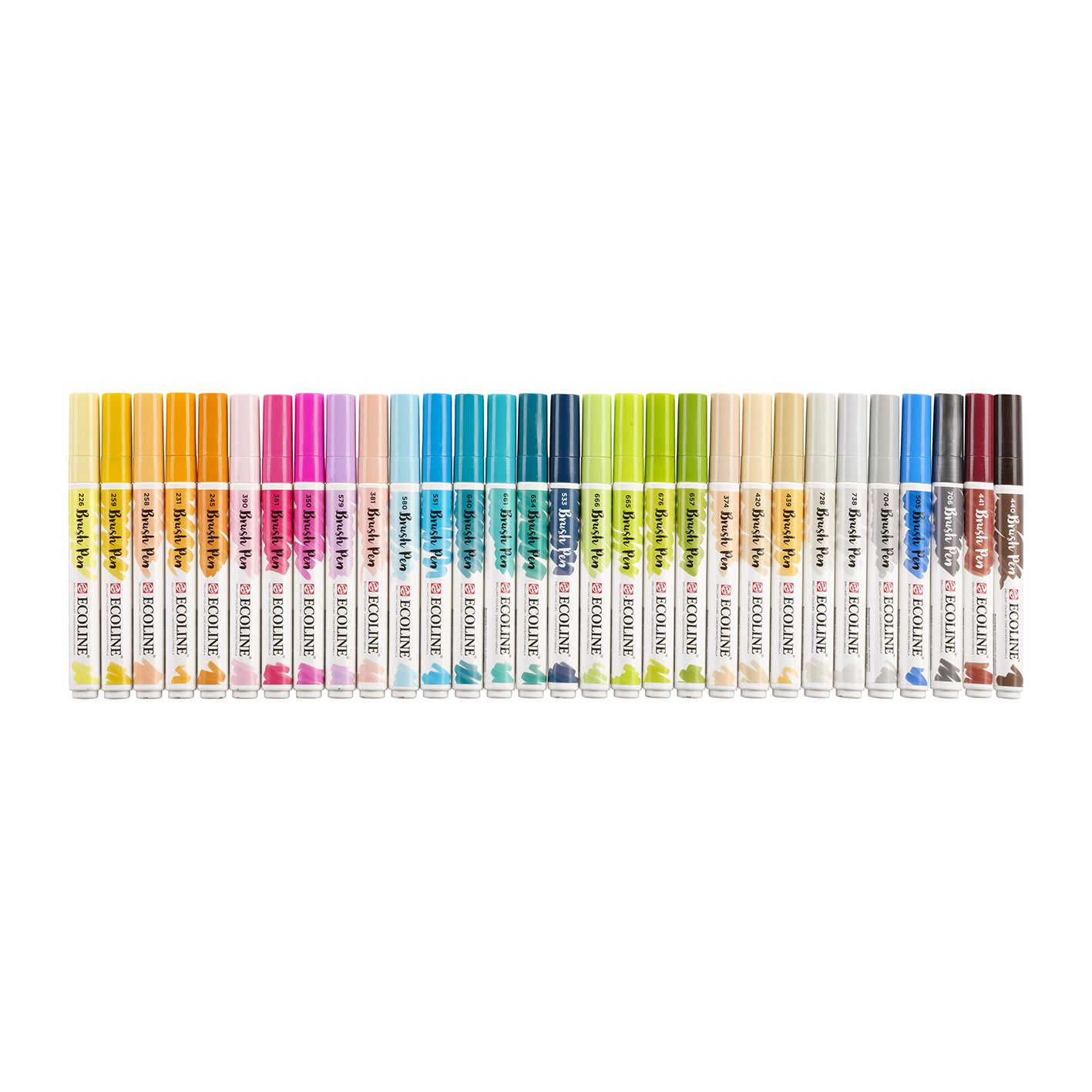 Light Gray Ecoline Brushpen Set 30pc -Additional Pens and Markers