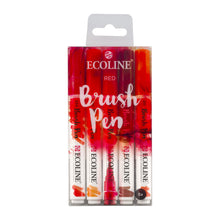 White Smoke Ecoline Brushpen Set 5pc - Red Pens and Markers