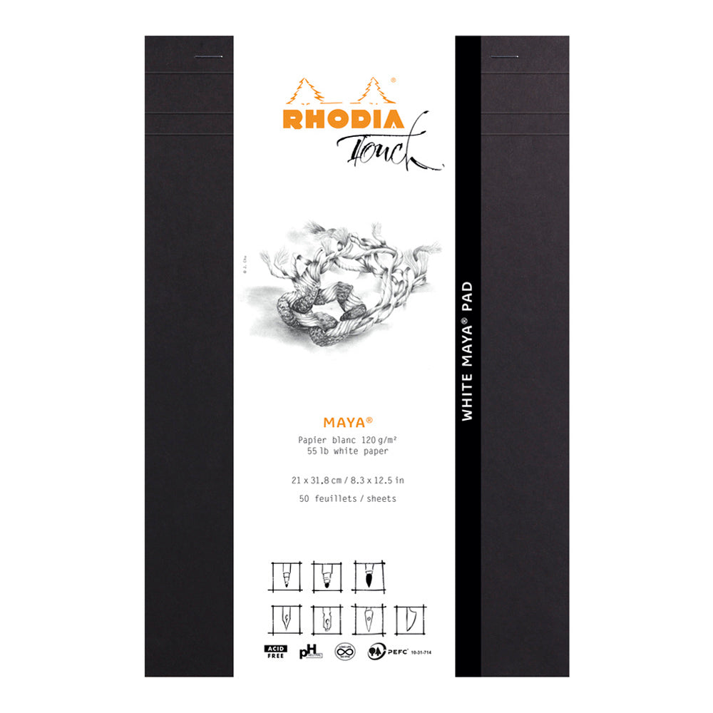 White Smoke Rhodia Touch White Maya Pad A4+ Blank Pads