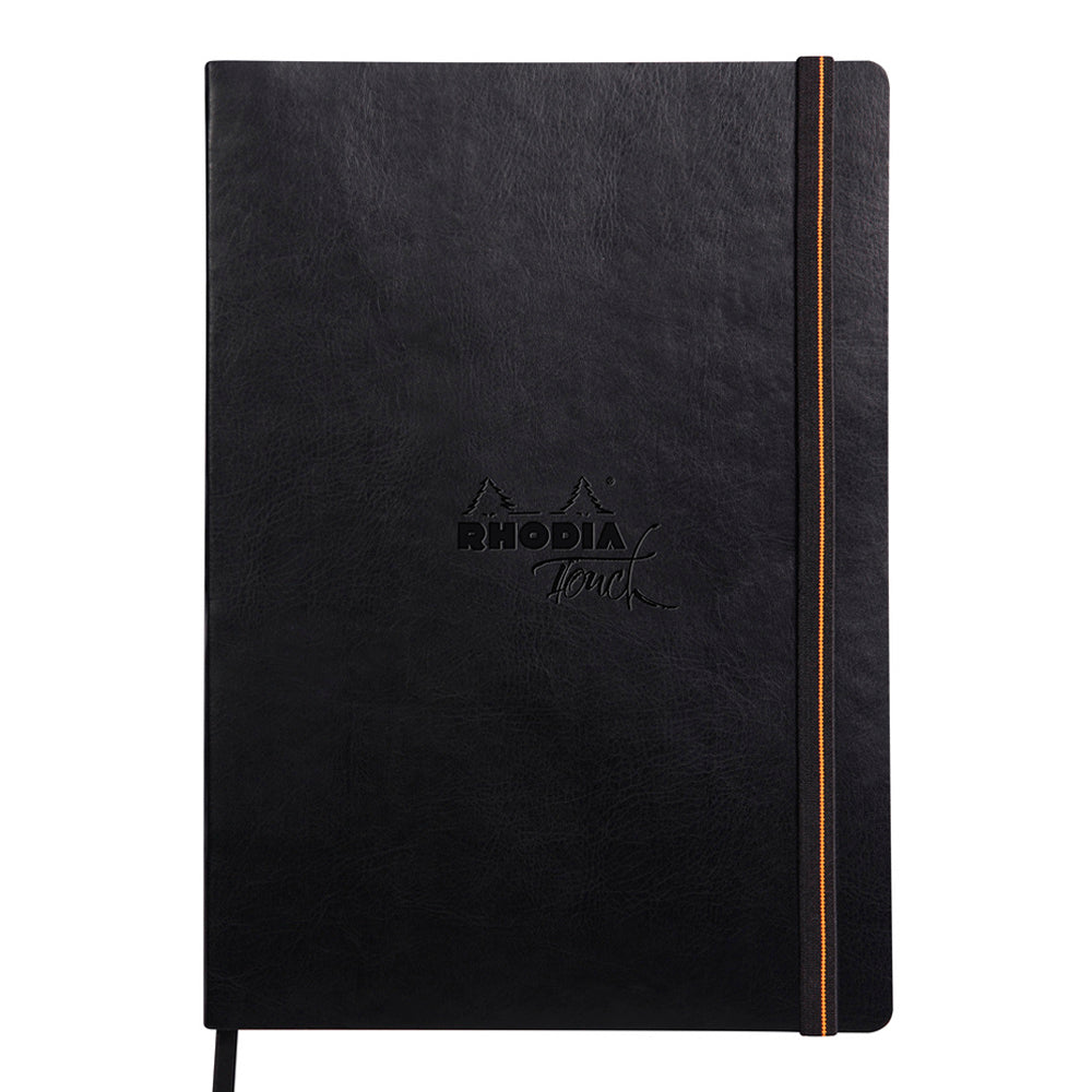 Black Rhodia Touch Bristol Sketchbook Softcover A4 Portrait Blank Pads