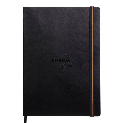 Black Rhodia Touch Bristol Sketchbook Softcover A4 Portrait Blank Pads