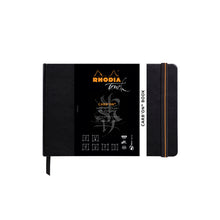 Black Rhodia Touch Carbon Book Hardcover A5 Landscape Blank Pads