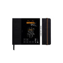 Black Rhodia Touch Carbon Book Hardcover A5 Landscape Blank Pads