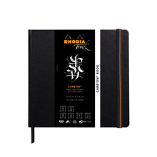 Black Rhodia Touch Carbon Book Hardcover 21 x 21 cm Blank Pads