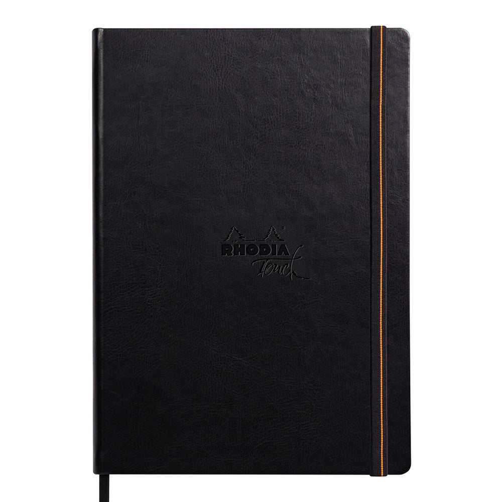 Black Rhodia Touch Carbon Book Hardcover A4 Portrait Blank Pads