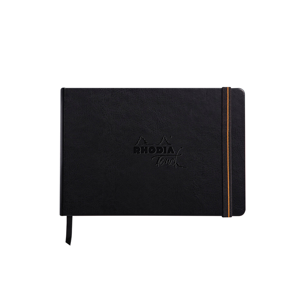 Black Rhodia Touch Calligrapher Book Hardcover A5 Landscape Blank Pads