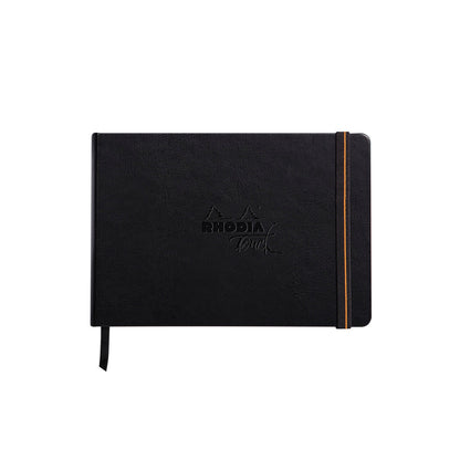 Black Rhodia Touch Calligrapher Book Hardcover A5 Landscape Blank Pads