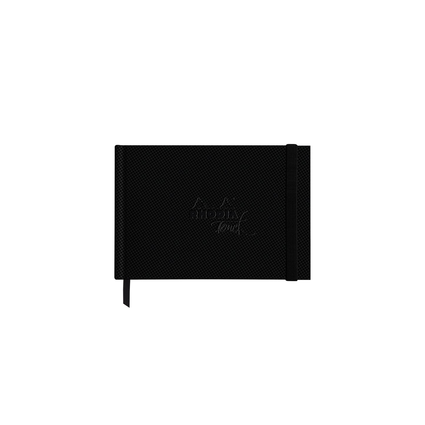 Black Rhodia Touch Watercolour Book (Hot Pressed Paper) A6 Landscape Pads