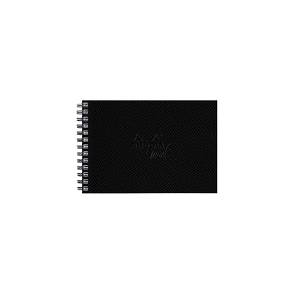 Black Rhodia Touch Wirebound Watercolour Book (Hot Pressed Paper) A6 Landscape Pads