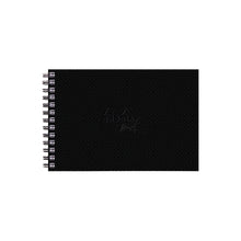 Black Rhodia Touch Wirebound Watercolour Book (Hot Pressed Paper) A5 Landscape Pads