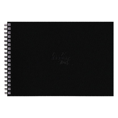 Black Rhodia Touch Wirebound Watercolour Book (Hot Pressed Paper) A4 Landscape Pads