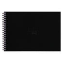 Black Rhodia Touch Wirebound Watercolour Book (Hot Pressed Paper) A4 Landscape Pads