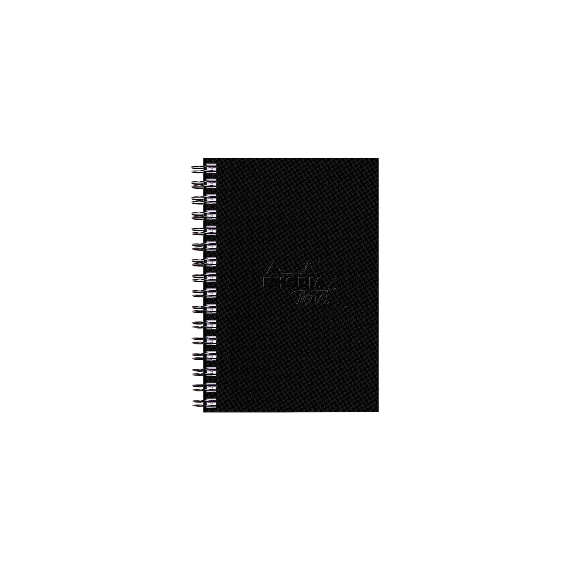 Black Rhodia Touch Wirebound Watercolour Book (Hot Pressed Paper) A6 Portrait Pads