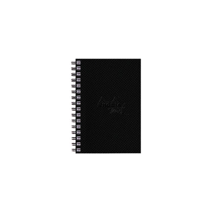 Black Rhodia Touch Wirebound Watercolour Book (Hot Pressed Paper) A6 Portrait Pads