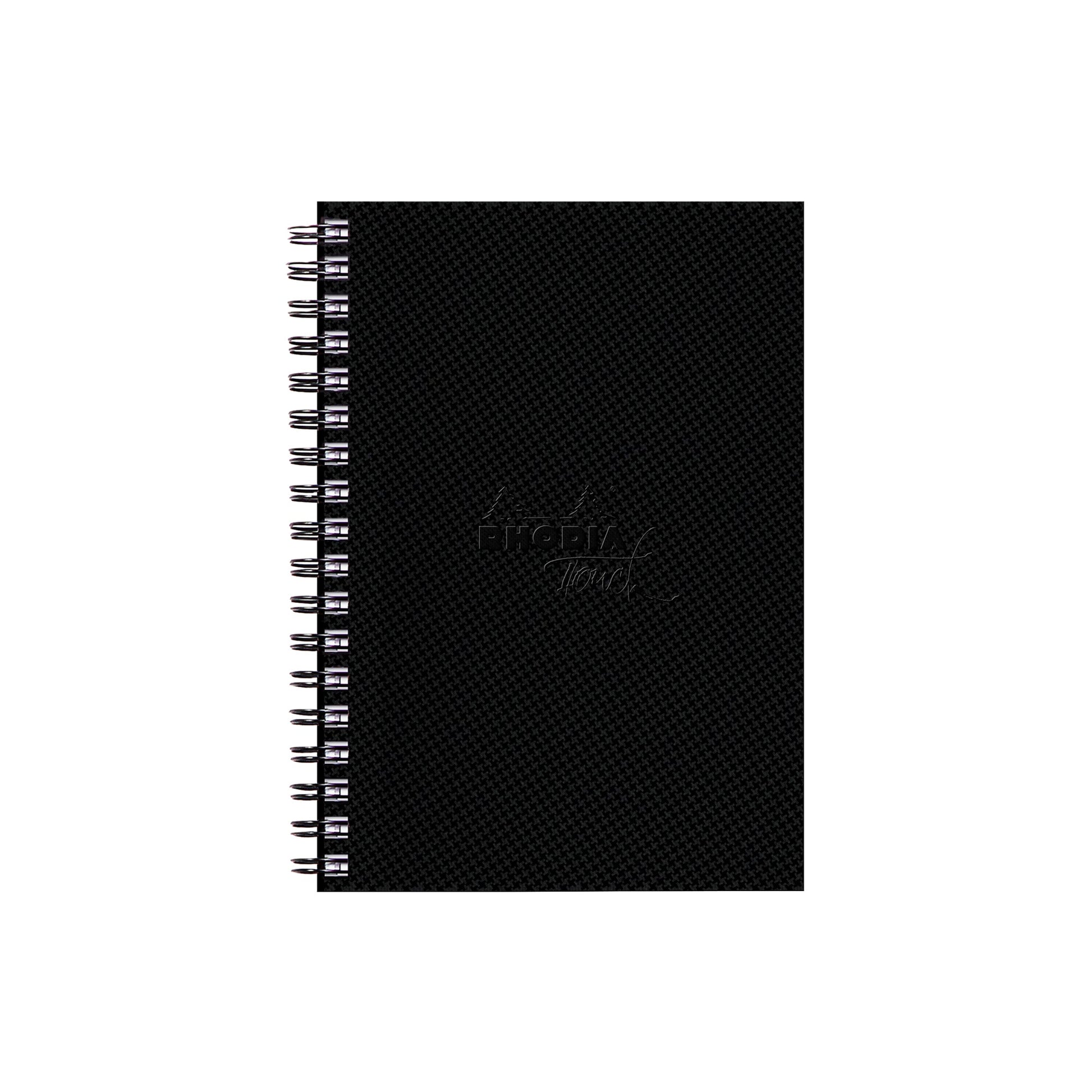 Black Rhodia Touch Wirebound Watercolour Book (Hot Pressed Paper) A5 Portrait Pads