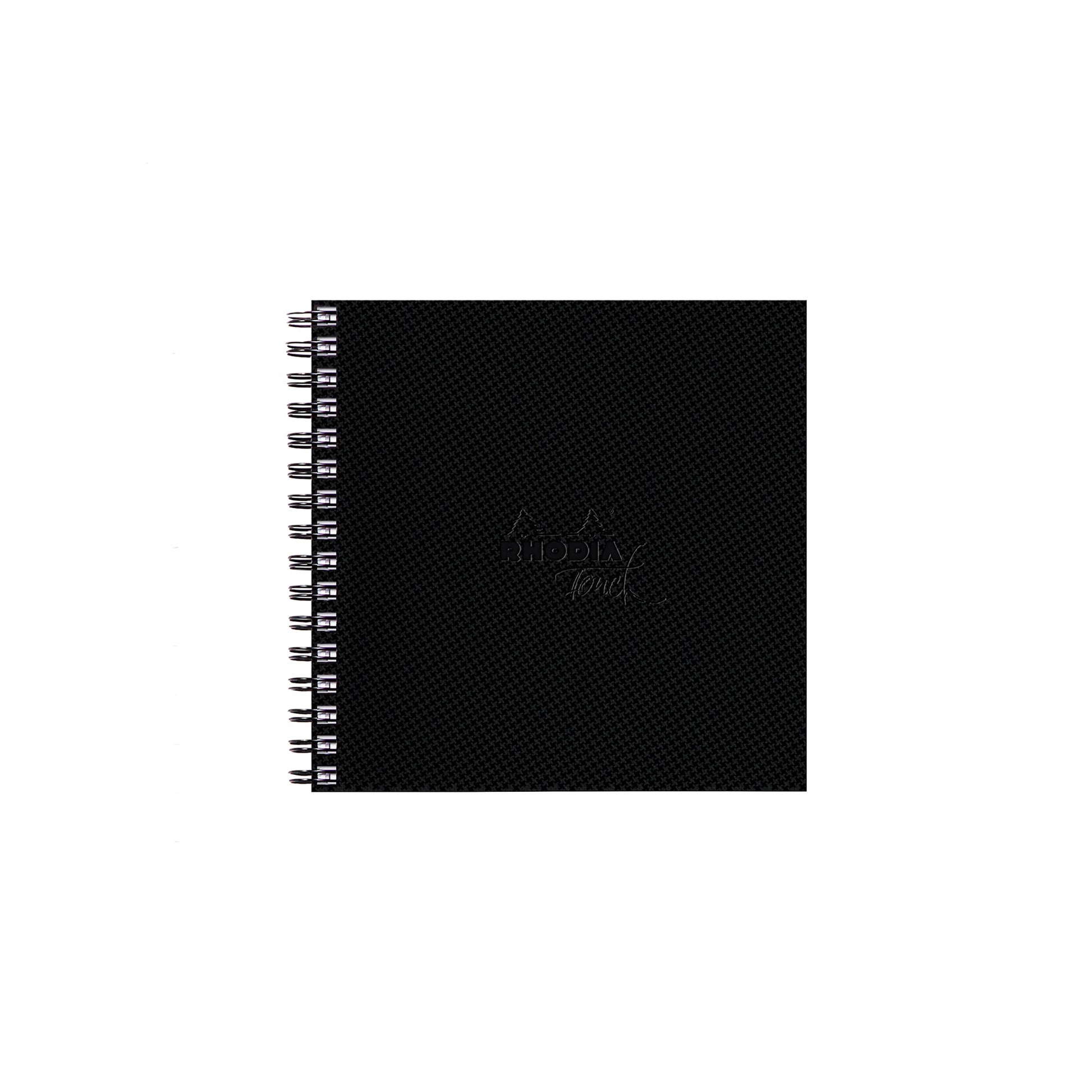 Black Rhodia Touch Wirebound Watercolour Book (Hot Pressed Paper) 15 x 15 cm Pads