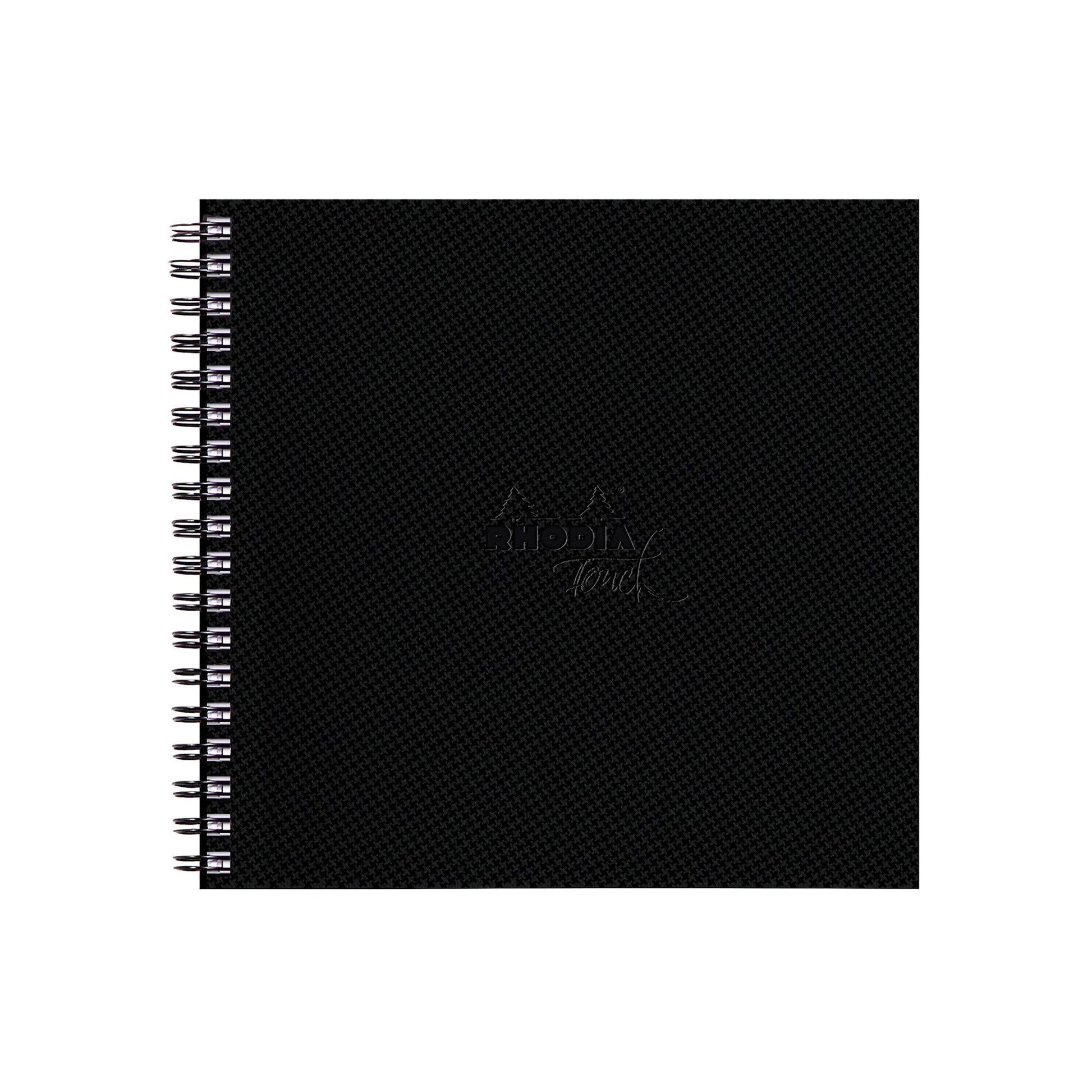 Black Rhodia Touch Wirebound Watercolour Book (Hot Pressed Paper) 21 x 21 cm Pads