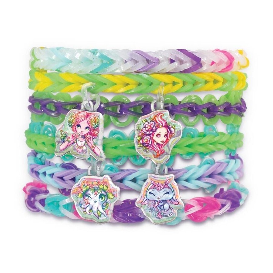 White Smoke Rainbow Loom Nebulous Stars Charm Bracelet Set Craft Kits