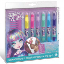 White Smoke Nebulous Stars Glitter Hair Chalk Pens Craft Kits
