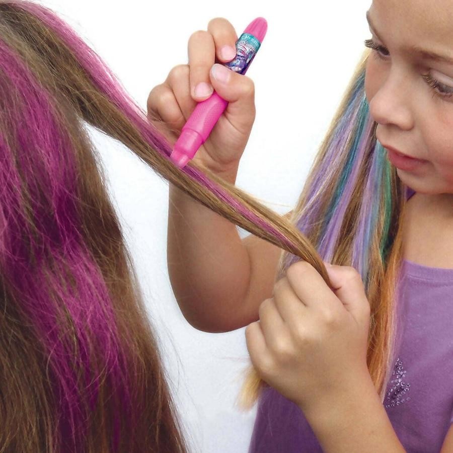 White Smoke Nebulous Stars Glitter Hair Chalk Pens Craft Kits