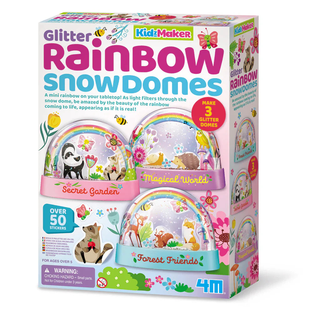 White Smoke 4M KidzMaker Mini Glitter Rainbow Water Domes Kids Activities