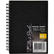 Black Eraldo di Paolo A6 Visual Diary 110gsm 60 Sheets Visual Diary