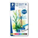 White Smoke Staedtler Design Journey Watercolour Pencils, Assorted Colours, 12Pk Pencils