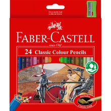 Red Faber-Castell Classic Colour Pencil, Assorted Colours - 24 Pack Pencils