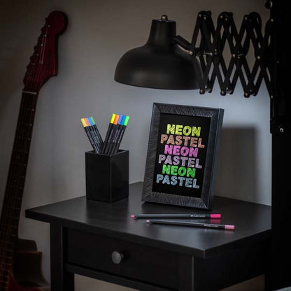 Black Faber Castell Black Edition Colour Pencils, Pastel & Neon Colours - 12 Pack Kids Markers