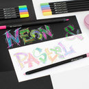 White Smoke Faber Castell Black Edition Colour Pencils, Pastel & Neon Colours - 12 Pack Kids Markers