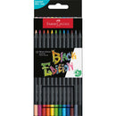 Black Faber Castell Black Edition Colour Pencils, Assorted Colours - 12 Pack Kids Markers