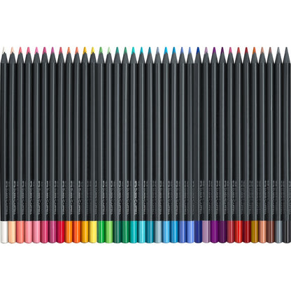Dark Slate Gray Faber-Castell Black Edition coloured Pencils Tin, 36Pk Pencils
