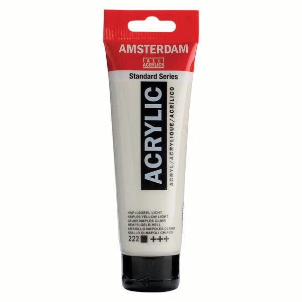 White Smoke Amsterdam Acrylic Paint, 120ml - 222 - Naples Yellow Light Acrylic Paints
