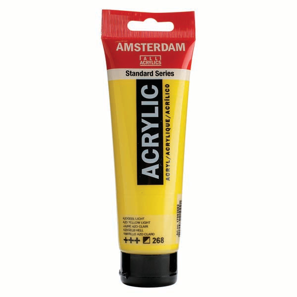 White Smoke Amsterdam Acrylic Paint, 120ml - 268 - Azo Yellow Lt Acrylic Paints
