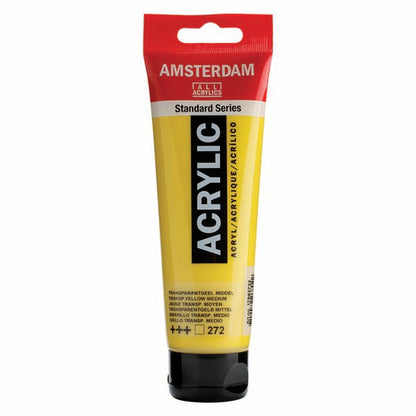White Smoke Amsterdam Acrylic Paint, 120ml - 272 - Transparent Yellow Medium Acrylic Paints
