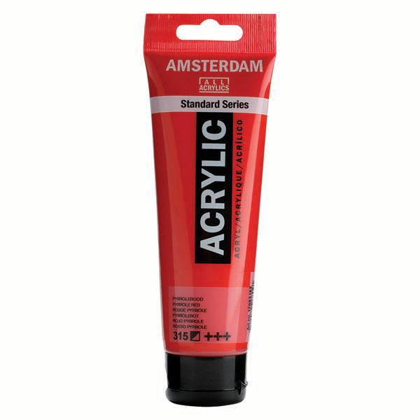 White Smoke Amsterdam Acrylic Paint, 120ml - 315 - Pyrrole Red Acrylic Paints